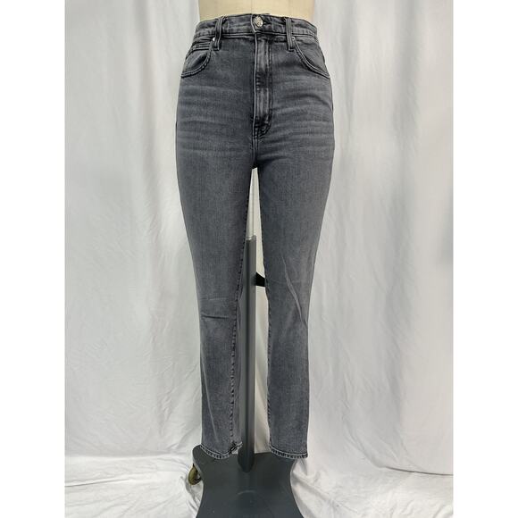 Slvrlake 'Beatnik' Black Cotton High Rise Slim Jean Size 26 - Picture 2 of 5